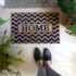 Capacho Home Chevron Preto e Bege - 0,40 x 0,60