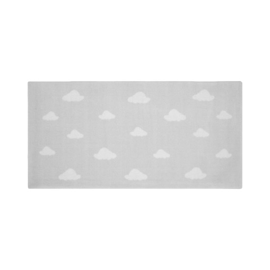 Tapete Passadeira Infantil Nuvens Cinza - 0,60 x 1,20