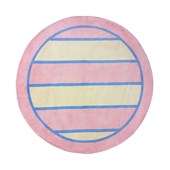 Produto Tapete Quarto Infantil Caminho Feliz Rosa e Azul Redondo - 1,90 diam