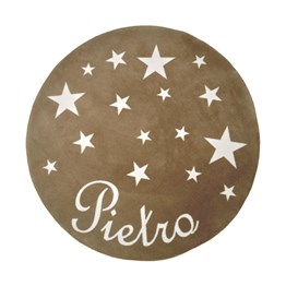 Tapete Quarto Infantil Estrelas Nome Pietro - 1,50 diam