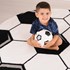 Tapete Quarto Infantil Menino Bola de Futebol Redondo