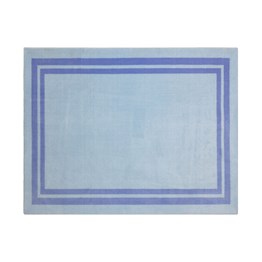 Tapete Quarto Infantil Moldura Azul - 1,50 x 1,95