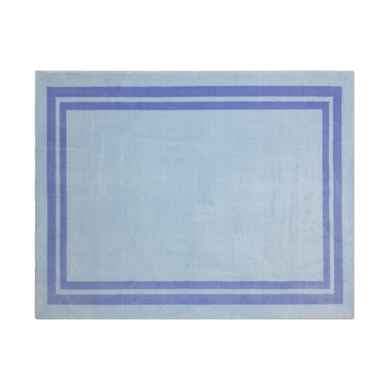 Tapete Quarto Infantil Moldura Azul - 1,50 x 1,95
