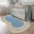 Tapete Quarto Infantil Orgânico Brincadeira Azul