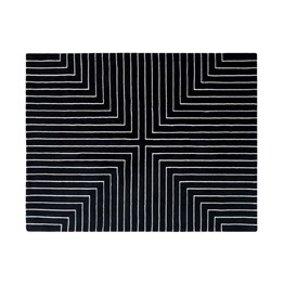 Tapete Sala Linhas Elegance Black - 1,50 x 1,95
