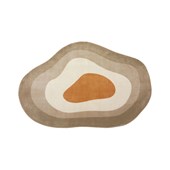 Produto Tapete Sala Orgânico Rocks Avocado Bege e Laranja
