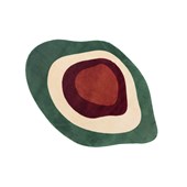 Produto Tapete Sala Orgânico Rocks Avocado Vermelho e Verde